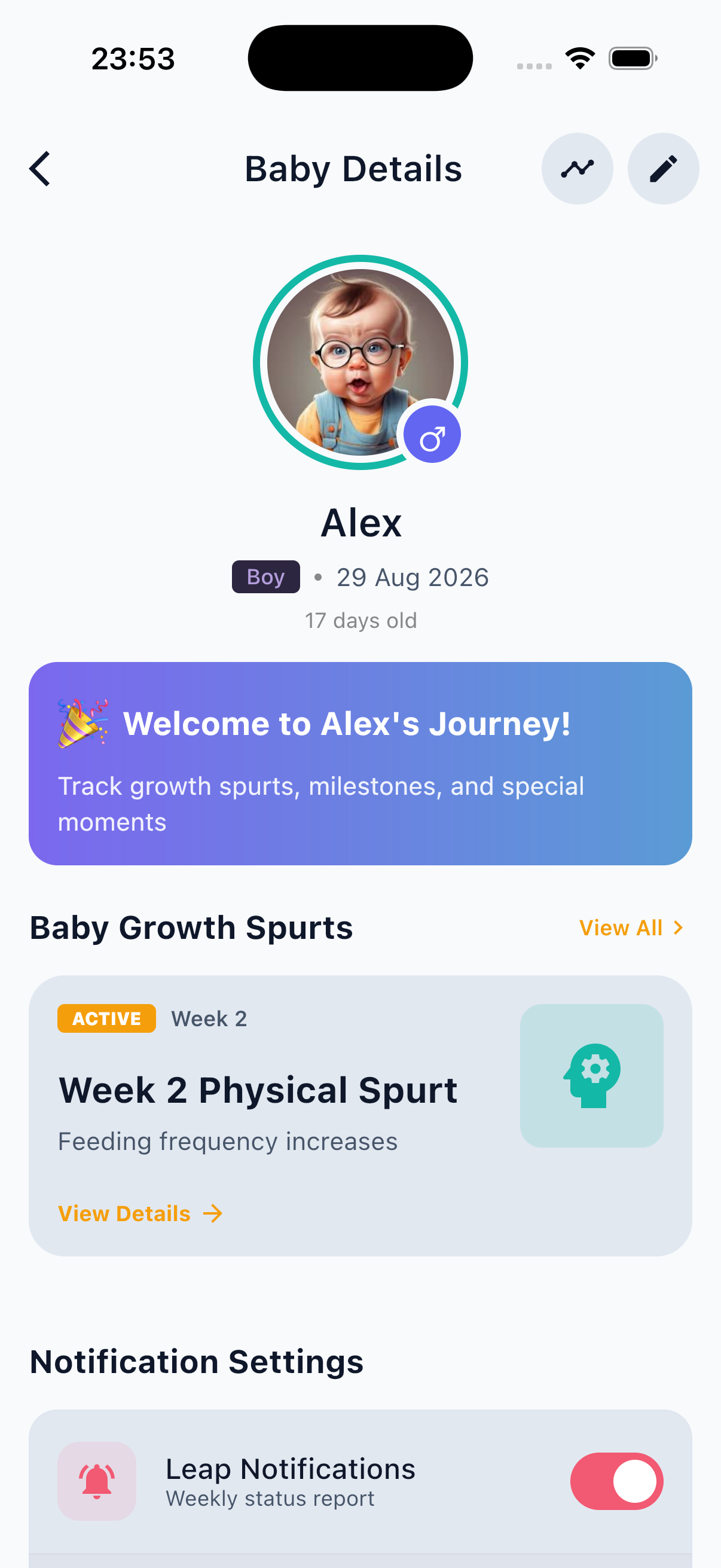 Baby Development Details